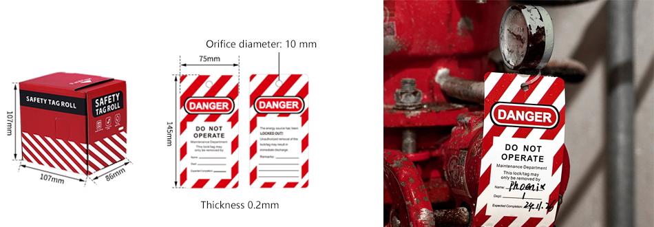PP composite film safety lockout tagout tags | BOZZYS